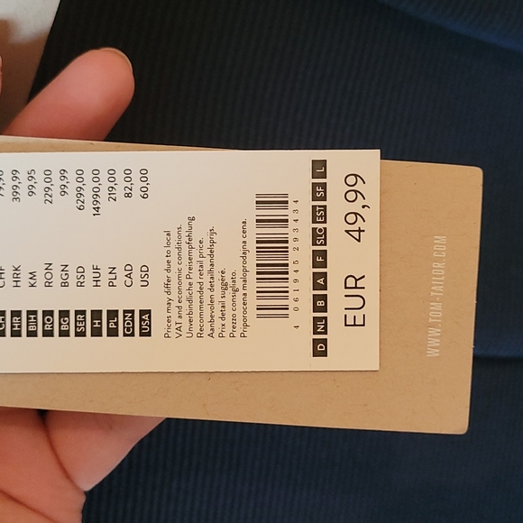 Navy Blue Ribbed Blazer with Gold Trim - Picture 8 of 9